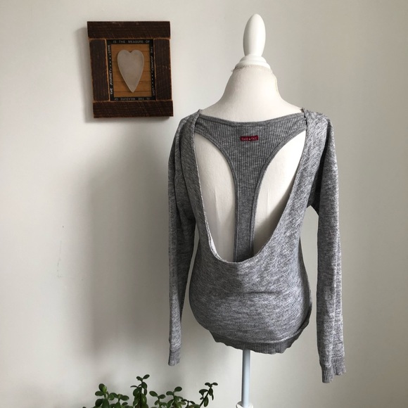 Hard Tail Tops - Hard Tail Gray cutout back-M